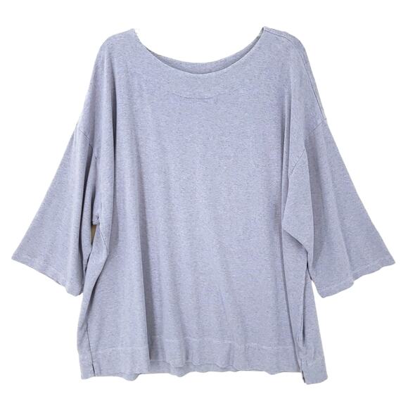 bryn Walker Tops - Bryn Walker Size XL Purple Gray French Terry 3/4 Sleeve Boat Neck T-Shirt Top
